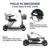 Scooters for Adults 4 Wheel Powered Mobility Scooters Lightweight Folding Electric Bike for Seniors 265 lbs Capacity Bicycle USB Charger Port Black - 4 of 4
