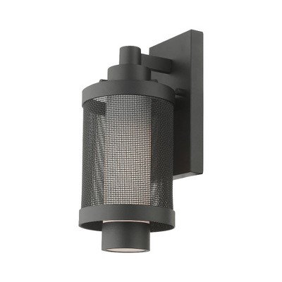 Textured Black Stainless Steel Mesh Outdoor Wall Lantern