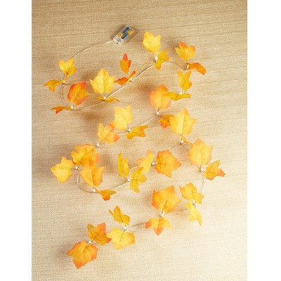 Lakeside Harvest Leaves String Lights - Autumn Decorative Lighting for Thanksgiving