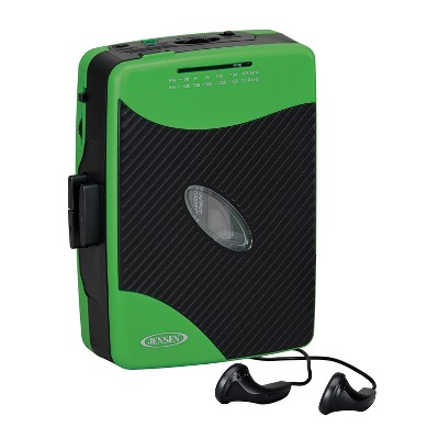 JENSEN® Portable Stereo Cassette Player with AM/FM Radio and Earbuds, SCR-75
