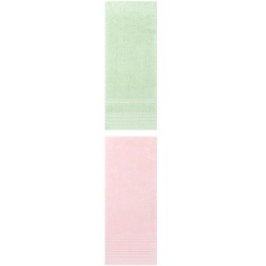 REGALWOVEN 2 Pack Solid Striped Bathroom Hand Towels for Hand, Face 14" x 30" - 1 of 4