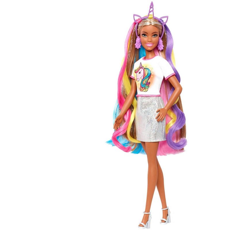 Barbie Fantasy Hair Doll - Mermaid and Unicorn Looks, 4 of 7