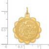 Black Bow Jewelry 14k Yellow Gold Happy Birthday Disc Charm or Pendant, 22mm - 4 of 4
