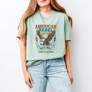 Simply Sage Market American Rebel Spirit Distressed Short Sleeve Tee - 1 of 4