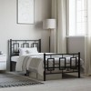 vidaXL Metal Bed Frame with Headboard and Footboard Black 39.4 in.x78.7 in. - 3 of 4