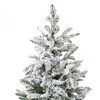 Whisen 6FT Artificial Christmas Tree Unlit Snow Flocked Design Xmas Tree, Full Appearance Snowy, Metal Stand - 2 of 4
