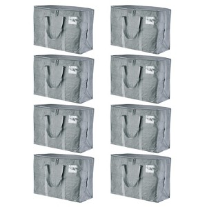Unique Bargains Extra Large Moving Bags with Reinforced Handle Underbed Storage Tote 8 Pcs - 1 of 4