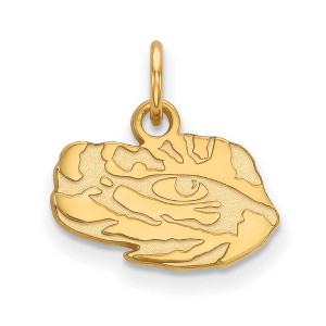 Black Bow Jewelry 14k Yellow Gold Louisiana State Fighting Tigers NCAA Extra Small Pendant - 1 of 3