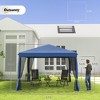 Aghana Digitals Blue 10x10 Pop Up Canopy with Netting, Instant Gazebo Screen House, - 2 of 4