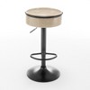 PAGED Modern Swivel Bar Stools Set of 2 PU Leather Counter Height Bar Stools with Back and Metal Legs for Dining Room - 4 of 4