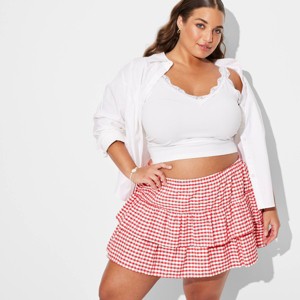 Women's High-Rise Tiered Mini Skort - Wild Fable™ - 1 of 3