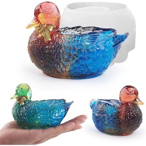 JDICTION Silicone Mold for Candle Resin Soap, Duck Animal Cylinder Mold with Wave Spiral Design for Craft Decorations and Gifts - 1 of 4