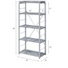 Kumasinova 42"/43"/54" 5-Tier Industrial Bookshelf,Metal Frame Bookcase with Artificial Concrete Shelves,Book Shelf for Living Room and Bedroom - 2 of 4