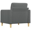 vidaXL Modern Fabric Sofa Chair, Dark Gray - 100% Polyester and Metal Construction with Comfortable Padding - 4 of 4