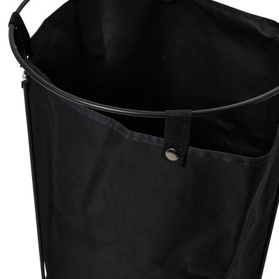 Black Metal Frame Laundry Hamper with Removable Canvas Bag