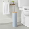 Evideco French Home Goods Metal Toilet Brush and Holder Set With Bamboo Lid - 2 of 4