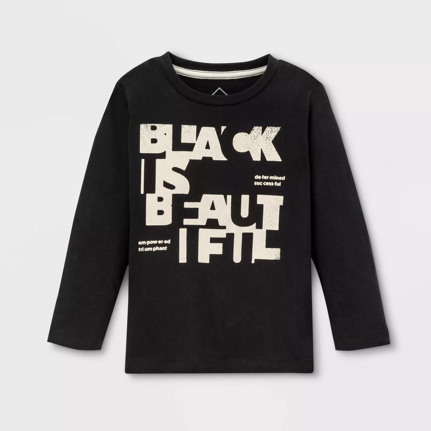 Well Worn Toddler Black Is Beautiful Long Sleeve Crewneck T-Shirt - Black - image 1 of 1