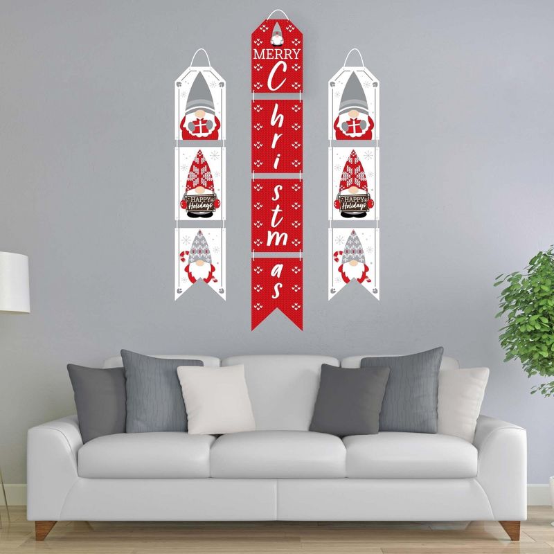 Big Dot of Happiness Christmas Gnomes - Hanging Vertical Paper Door Banners - Holiday Party Wall Decoration Kit - Indoor Door Decor, 2 of 8