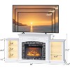 VINGLI 80'' Fireplace TV Stand for up to 90 inch TVs, Electric Fireplace with Mantel, Modern Entertainment Center with LED Light - 2 of 4