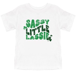 The Juniper Shop Sassy Little Lassie Bubble Letter Toddler Short Sleeve Tee - 1 of 4