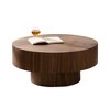 GDFStudio Elise Modern Wooden Round Coffee Table - 4 of 4