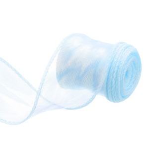 Unique Bargains Gift Wrapping Wide Sheer Wired Pastel Shimmer Iridescent Chiffon Ribbons 1 Pc - 1 of 4