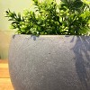 8" Concrete/Fiberglass Modern Bowl Indoor/Outdoor Planter Slate Gray - Rosemead Home & Garden, Inc. - 3 of 4