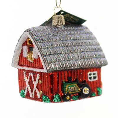 Old World Christmas 3.25" Barn Country Traditional  -  Tree Ornaments