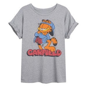 Women's - Garfield - Logo Street Fashion Oversized Graphic T-Shirt - 1 of 4