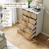 48" Tall Modern Chest, 5 Drawer Dresser for Bedroom, with Gold Metal Handles & Anti-Tipping Device, Modern Wood Storage Organizer - 3 of 4