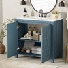 Okak 36" Retro Bathroom Vanity with Sink Solid Wood Frame, Freestanding Bathroom Painted Finish Storage Cabinet with Soft Closing Doors - 2 of 4