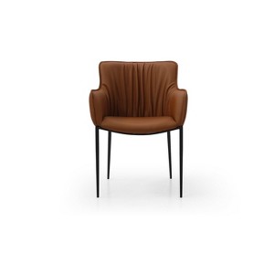 Whiteline Modern Living Tiffany Dining Armchair, Brown - 1 of 4