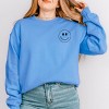 Simply Sage Market You're Doing Great Smiley Face Front And Back Sweatshirt - M - Carolina - 3 of 4