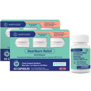 Heartburn Relief: Esomeprazole Magnesium 20mg provides all-day and night protection from frequent heartburn. - 1 of 4