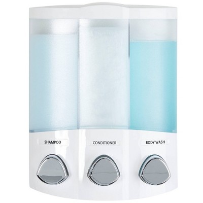 Euro Series Trio 3 Chamber Wall Mount Soap and Shower Dispenser White - Better Living Products