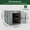 Dakota 283 Canine Rough and Tough Economy Pet Kennel, Heavy Duty Crate for Dogs and Cats with Ventilation Holes, Large, Dark Granite - 3 of 4