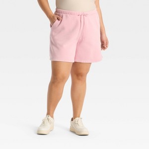 Women's Fleece Bermuda Mid-Rise Pull-On Shorts - Wild Fable™ - 1 of 3