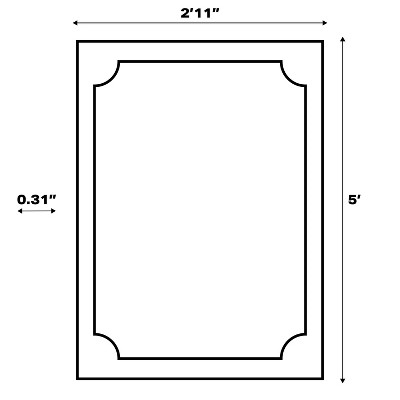 Beige and Cream Geometric High-Low 3' x 5' Area Rug