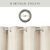Evideco French Home Goods Elegant Window Curtain Panel - 100% Cotton, Light-Filtering Privacy Drapes, 95x55 Inches - 4 of 4