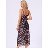 INSPIRE CHIC Women's Mesh Ruched Side Stylish Bodycon Spaghetti Strap Midi Maternity Dress - 4 of 4