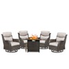 Gymojoy  Outdoor 5 Inch Gliders Chairs with Fire Pit Table Patio Funiture - 3 of 4