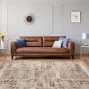 Vintage Washable Distressed Rug - Low Pile, Non-Slip & Stain-Resistant Floral Throw Carpet for Living Room, Bedroom or Dining Room - 2 of 4