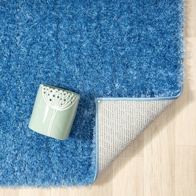 Cornflower Blue 5' x 7' Solid Shag Area Rug