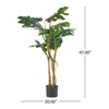 Maggift Artificial Plant Artificial Monstera Tree Indoor Faux Fake Floor Greenery Potted Real Touch Decorative Green Leaves, Green, 30"*30"*47" - 3 of 4