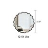 ALEXOUN Solid Wood Wavy Bathroom Mirror Wall Decor Modern Mirror Wall Decor for Bathroom, Bedroom, Living Room,Cloakroom - 3 of 4