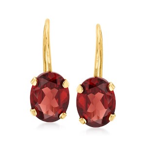 Ross-Simons 3.00 ct. t.w. Garnet Drop Earrings in 14kt Yellow Gold - 1 of 4