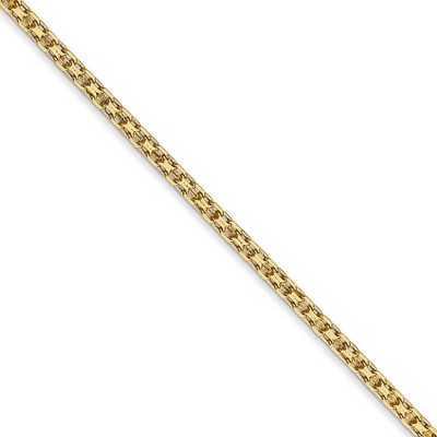Black Bow Jewelry 2mm, 14k Yellow Gold, Flat Bismark Mesh Chain Necklace