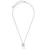SHINE by Sterling Forever Open Rectangle & Circle Pendant Necklace - silver - 2 of 3