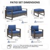 Gymojoy 7 Pieces Outdoor Sofa Swivel Chair Ottoman with Patio Chair Set - 2 of 4