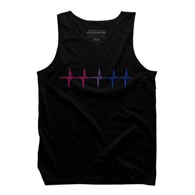 Adult Design By Humans Bisexual Pride Rainbow Heartbeat By Thingsandthings Tank Top
